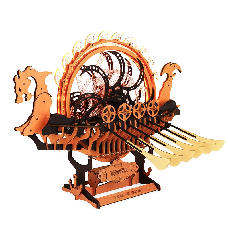 Robotime Viking Dragon Ship (Lasercut Holzbausatz) | # 18206