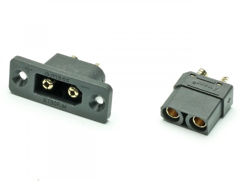 PICHLER XT90E-M Einbaustecker für Lipo Akku Set (schwarz) | # 15860
