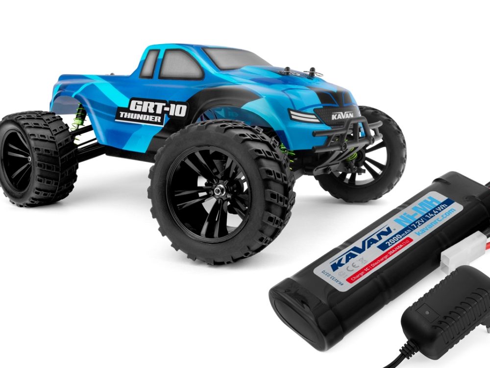 KAVAN GRT-10 Thunder 2.4 GHz 4WD Monster Truck 1:10 - blau - RTR | # KAV06.GRT10TB-RTR
