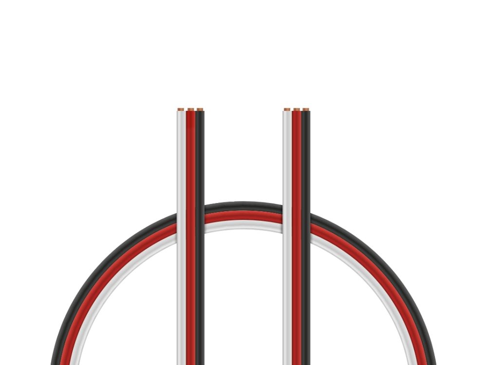 Kabel dreiadrig flach dick FU 0.25mm2 (PVC) | # KAV36.30071