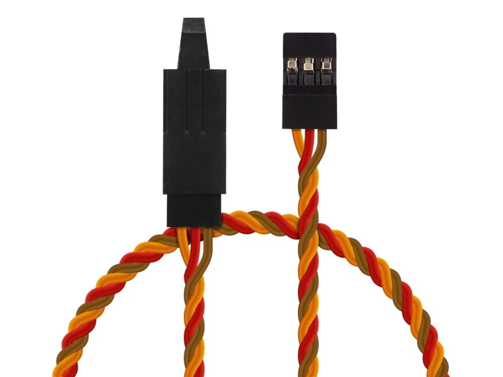 Verlängerungskabel verdrillt 60cm JR mit Sicherung (PVC) | # KAV36.2004