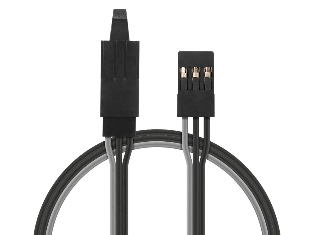 Verlängerungskabel Schwarz 30cm JR mit Sicherung | # KAV36.2312