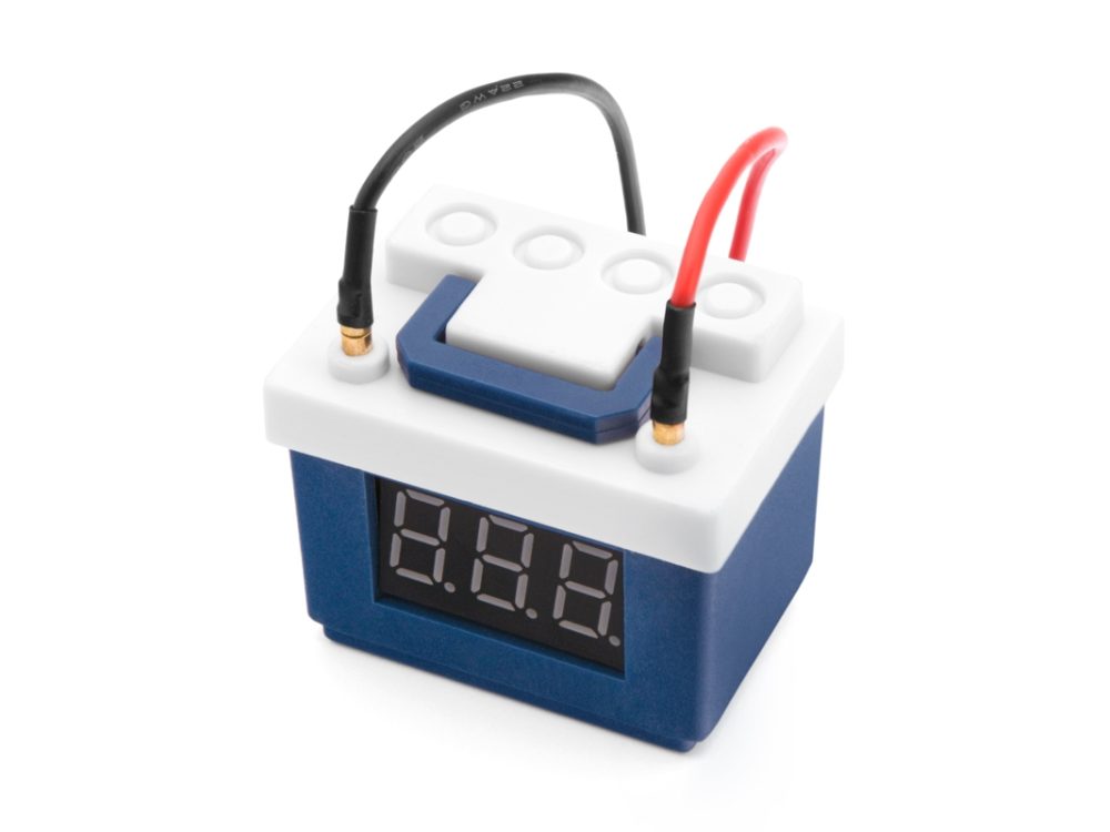 Batterie mit Spannungsanzeige blau für RC-Crawler 1/10 | # KAV52.1.128