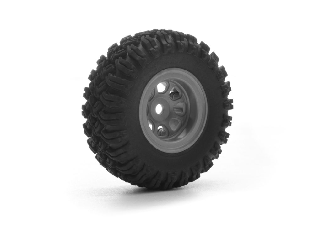 GRE24 MT Crawler Felgen- und Reifen-Set grau (4 Stück) | # KAV06.604002