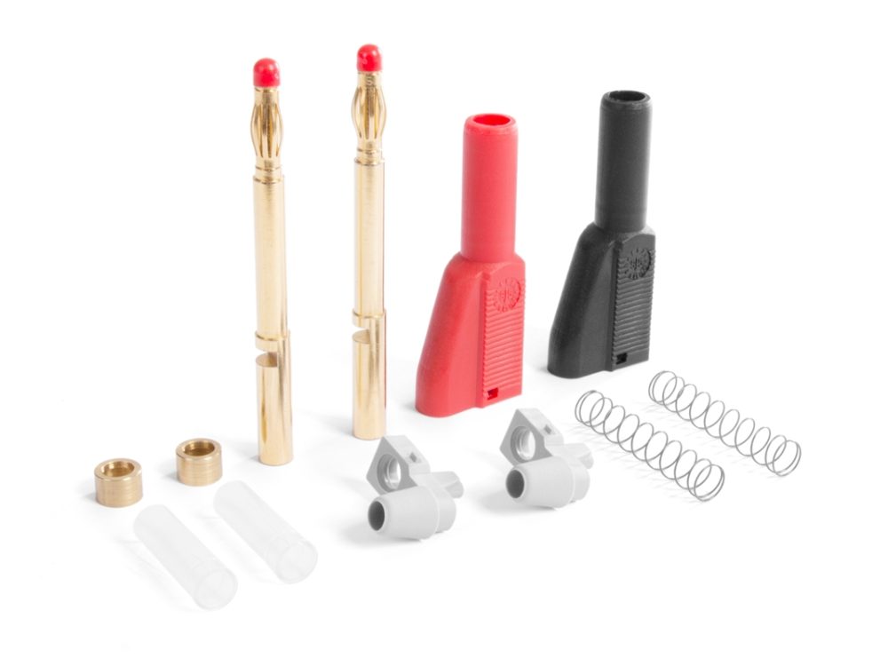 Stecker 4 mm mit Schutzhülle rot/schwarz | # KAV36.3002